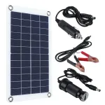 30W 12V Solar Panel Monocrystalline Silicon Battery Charger Trickle Portable For Car Van Boat Caravan Camper