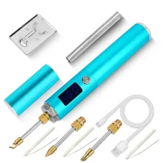 BS45 Portable Soldering Iron 16-20W Adjustable Voltage 320-450℃ USB Charging 2600mAh Battery Quick Heat Up High Temp Resistance