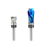 1/4 Inch 6.35mm Shank Compression Flush Trim Router Bit 1/2\\ Cutting Diameter Top Bearing for MDF Plywood Particle Board