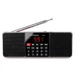 TR602 ڕادیۆی هەڵگیراو AM FM وەرگر بڵندگۆی بلوتوث MP3 لێدەر پاتری بارگاویکراو AUX تێچووی تێلسکۆپی ئەنتێنا
