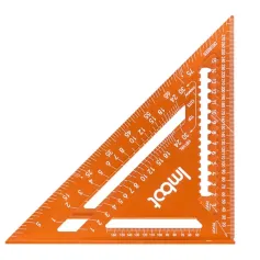 Aluminum Alloy Carpenter Precision Woodworking Triangle Measuring Ruler Rafter Square Measuring Layout Tool Multi-angle Woodworking Scriber Circle Drawing Metric Scale