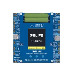 RELIFE TB-06 Pro Automatic Battery Cycle Tester Dual-Channel for iPhon 11-16 Series Battery Health Repair High Efficiency Charging