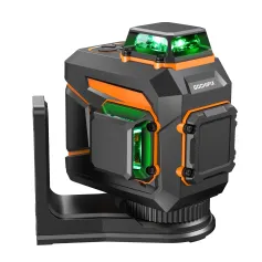 GOCHIFIX 2x360° Laser Level Leveling Green 360 Self Line Laser Level Tool Wall Suction Stand Receiver 100ft Line Laser for Picture Hanging Outdoor Rechargeable Battery,2x360,2D