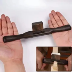 Flat/Round Bottomed Ebony Hand Plane 265mm Round Handle Straight Line Type Wood Planer Woodworking Trimming Push Plane Tools