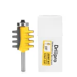 Drillpro T-Slot Finger Joint Router Bit 1/2 or 1/4 Inch Shank Reversible for Woodworking Cutting
