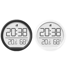 Thin Magnetic Digital LED Wall Clock with Large LCD Display Date Temperature Humidity USB Powered Compact Design for Home Office Wall or Desk Decoration