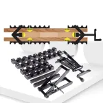4 Way Pressure Clamps Kit Alloy Steel Panel Clamp System 1000 PSI Adjustable Woodworking Clamps for Table Tops Shelving Furniture Making