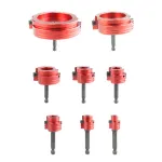 8Pcs PVC Water Line Reamer Set SCH 40 Compatible Tungsten Carbide Blades Aluminum Alloy Body Multi Size Drain Line Deburring Tool for Plumbing Repair Supplies