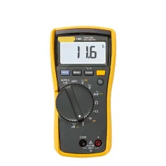116C Digital Multimeter, Measures AC/DC Voltage To 600V and AC/DC Current to 10A Measures Resistance Continuity Frequency and Capacitance Includes Holster and Silicone Test Lead Set