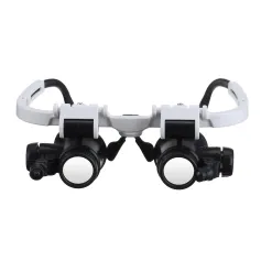 Headband Head-Mounted Repair LED Lamp Light Magnifying Glass Magnifier Loupe 