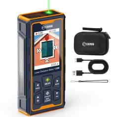EU US Direct CIGMAN CD-120G Laser Distance Measure 120M 393ft Digital Pointfinder 4x Zoom P2P Technology IP68 Waterproof Bluetooth Wireless Charging 2.4\ IPS Display