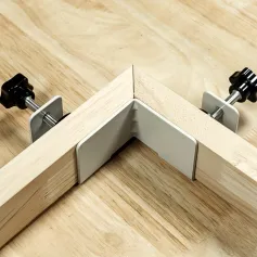 Morsetti angolari ad angolo retto da 90 gradi, 2 pezzi, con doppia maniglia, per lavorazione del legno, gamma di serraggio massima di 42 mm, per lavorazione del legno, saldatura e intelaiatura