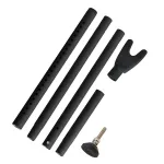 19-52Inch Adjustable Length Security Door Stopper Lock Bar Anti Slip Base Heavy Duty for Sliding Doors Home Hotel