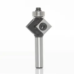 1/4 inch 6mm 8mm tijă 45 ° teșire teșită freză freză router bit carbură de tungsten HRC93 scule de precizie lamă dublă