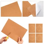 Rollo de tablero de corcho autoadhesivo de 1/8 de pulgada de grosor 11,8 x 23,6 pulgadas Material de corcho natural Proyectos de manualidades personalizables Decoración de pared que absorbe el ruido Revestimiento de estante de cajón