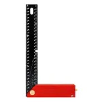 Onkel.J 300mm Metric Aluminum Alloy Multi Angle Measuring Ruler Foldable Carpenter Square Compact Layout Tool 90 Degree Framing