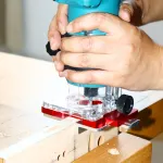ENJOYWOOD Adjustable 2 in 1 Invisible Fastener Slotting Bracket Mortising Jig Wood Trimmer Router Tool Drawer Handle Punching Template