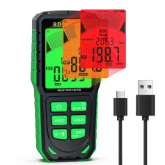 RD637 EMF Detector 3-in-1 Portable EMF Meter for 5G WiFi Smart Meters Tri-Color LCD Accurate Measurement Rechargeable Battery High-Precision Sensor