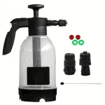 2L Foam Watering Can Transparent HDPE Air Pressure Pump Sprayer 1:50 Ratio Car Wash and Garden Use