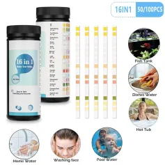 50/100pcs 16-In-1 Drinking Water Test Kits Strip Home Water Quality Test Swimming Pool Spa Water Test Strip Nitrate Nitrite PH Hardness