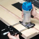 Woodworking Slotting Bracket For 65mm Trimmer 0.01mm fine adjustment Invisible Fasteners Slotting Guide Base