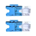 2pcs ECG 7 Step Ruler Plastic Transparent EKG Calipers 7-Step Measuring Tool Waterproof and Easy to Clean Portable ID-Sized Ruler