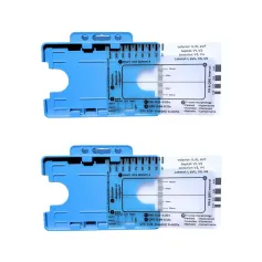 2 adet EKG 7 Adımlı Cetvel Plastik Şeffaf EKG Kumpasları 7 Adımlı Ölçüm Aracı Su Geçirmez ve Kolay Temizlenebilir Taşınabilir Kimlik Boyutlu Cetvel
