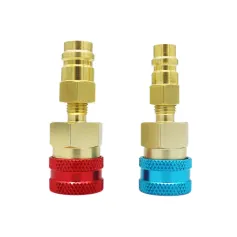 Quick Connect Coupler R1234YF to R134A Adapter HVAC Auto AC Tool High and Low Side Fittings Efficient Quick Connect
