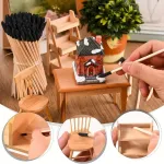 50/100PCS Dual-Purpose Sanding Sticks Precision Frosted Tips Flat Head for Crafts Model Making Shaping Smoothing Finishing