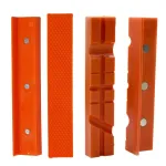 2PCS Magnetic Soft Pad Jaw Rubber for Metal Bench Vise Machine Tools PPT Material with Embedded Magnets Plain Weave and V Shaped Options 4 5 6 inch Size
