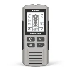 New 6-in-1 HW-710 Wall Scanner Stud Finder Handheld Sensor with LCD Display Metal and AC Wire Detection