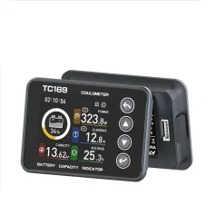 TC169 Battery Tester DC6-60V 30A/75A Color Screen Coulomb Counter High Precision Voltage Capacity Indicator Ammeter Voltmeter