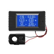 AC 100A Digital Multimeter Voltage Amperage Power Energy Monitor 80-260V LCD Display Split Core Transformer 22000W Overload Alarm Automatic Data Storage