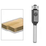 6mm 1/4 Inch 6.35mm Shank 2 Flutes Carbide Insert Flush Trim Router Bit Top Bearing Pattern Bit Woodworking Milling Trimming Knife Edge Milling Cutter for Smooth Finishing