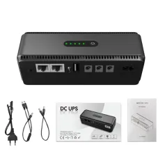 DC UPS Mini Uninterrupted Power Supply 5V 9V 12V Output for Routers Cameras 18W Battery Backup 10400mah EU/US Plug