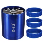 Universal Car Double Turbine Turbo Air Intake Gas Fuel Saver Fan Turbocharger