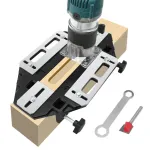 Aluminum Alloy Door Hinge Jig Guide Woodworking Door Hinge Template Slotting Locator Door Lock Jig for Wood Cabinet Kitchen Door Lock Installation