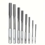 8PCS High-Speed Steel Chucking Reamer Set H7 Tolerance 3mm-10mm Diameters Straight Flute Milling Cutter for Lathe Machines