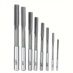 8PCS High-Speed Steel Chucking Reamer Set H7 Tolerance 3mm-10mm Diameters Straight Flute Milling Cutter for Lathe Machines