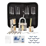 42PCS Stainless Steel Opening Padlock Matching 3 Transparent Practice Locks Quick Opening Padlock Set