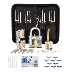 42PCS Stainless Steel Opening Padlock Matching 3 Transparent Practice Locks Quick Opening Padlock Set