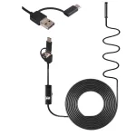 3-in-1 Mobile Phone Industrial Borescope Inspection Built-in 6 Adjustable LEDs Lights 8mm 1280*720 Resolution IP67 Waterproof