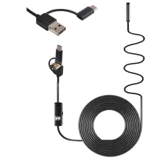 3-in-1 Mobile Phone Industrial Borescope Inspection Built-in 6 Adjustable LEDs Lights 8mm 1280*720 Resolution IP67 Waterproof