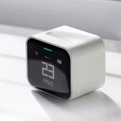 Detector de ar 5 em 1 com Wi-Fi, PM2.5/PM10/CO2/Temperatura/Umidade, Monitor automático de CO2, Gateway Bluetooth, Carregamento USB