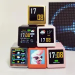 Mini Smart WiFi Weather Forecast Station Clock DIY Cute GIF Animation Display Multiple Theme Selection Convenient Desktop Décor for Gaming Setup Type-C Powered Easy to Use for All City Worldwide