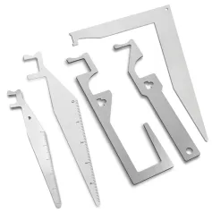 5PCS Stainless Steel Multi-Functional Pry Bar Tool Ergonomic Handle Waterproof Design Nail Puller Bottle Opener Portable Emergency Tool for Firefighters Police EMS