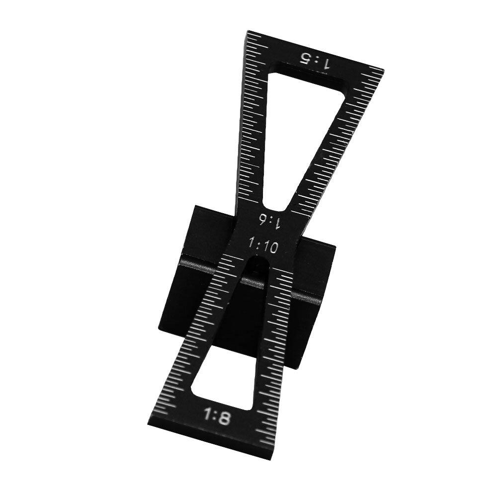 1:5/1:8 Aluminum Alloy Dovetail Joint Hinge Gauge Marking Template Woodworking Tool High Strength Wear-Resistant