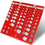 34 Nut and Bolt Thread Checker Bolt Size and Thread Identifier Gauge Standard and Metric Bolt and Nut Gauge with Inch and Centimeter Ruler for Accurate Measurement