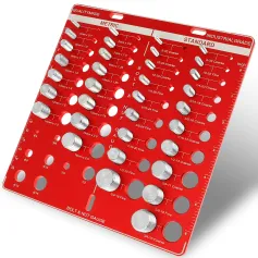 34 Nut and Bolt Thread Checker Bolt Size and Thread Identifier Gauge Standard and Metric Bolt and Nut Gauge with Inch and Centimeter Ruler for Accurate Measurement
