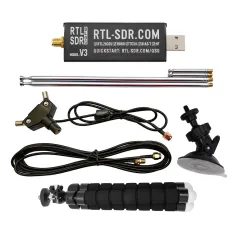 RTL-SDR Blog V3 RTL SDR R820T2 RTL2832U 1PPM TCXO SMA Software Defined Radio 500 kHz-1.7 GHz Dipole Antenna